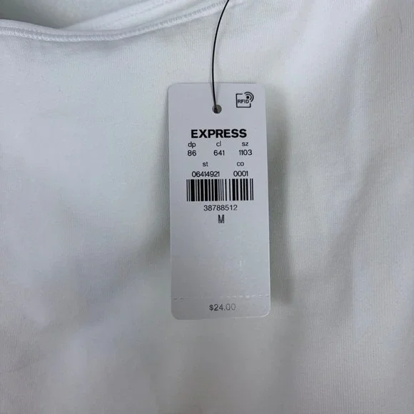 Express Original Best Loved Bra Cami White Adjustable Shelf Built-In Size Medium - Picture 5 of 7